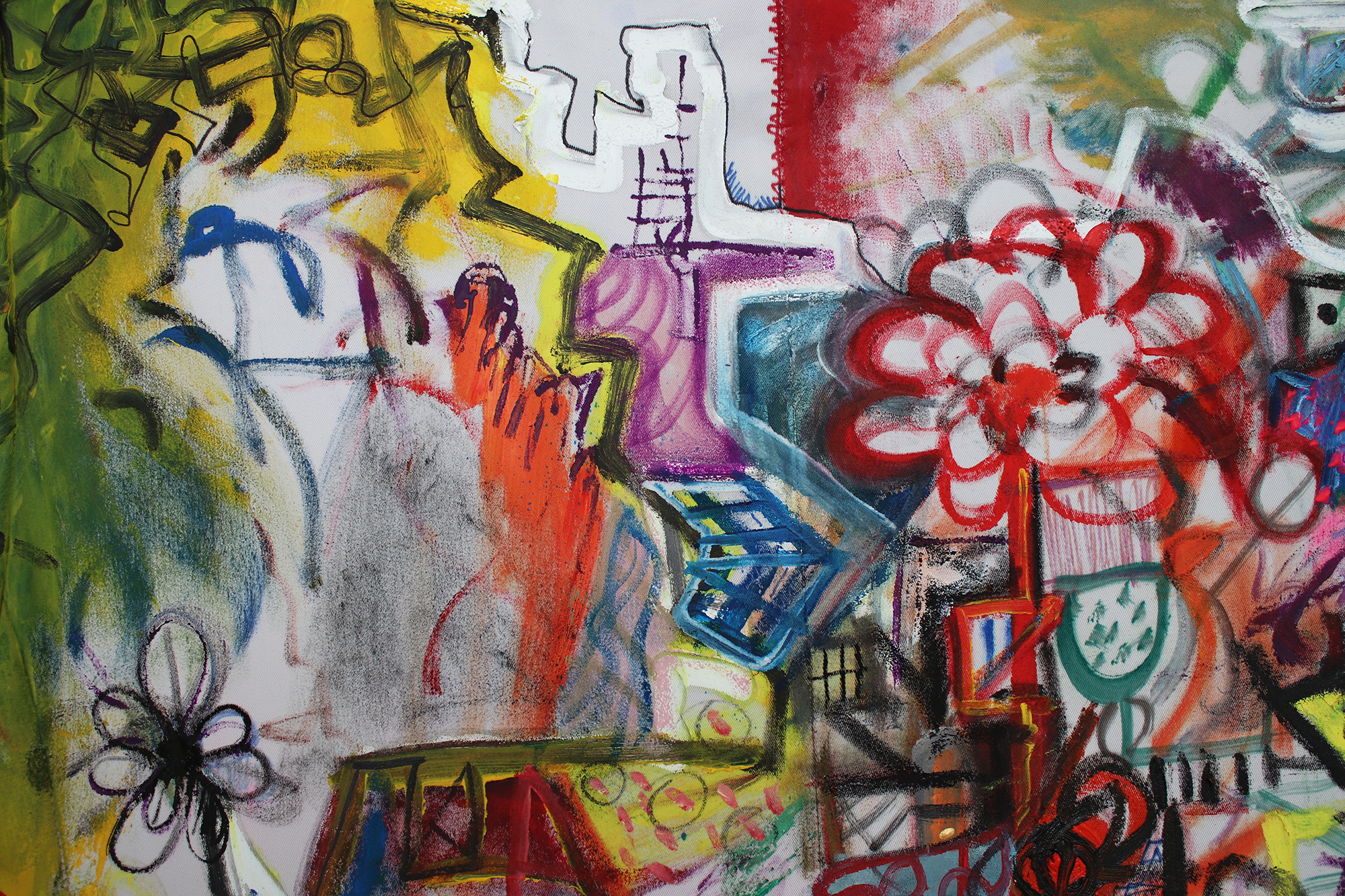Lustrous Felon (xanthic yellow) 60x60cm_ Luca Bosani detail 1
